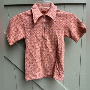 Vintage 70s Orange Kids Shirt